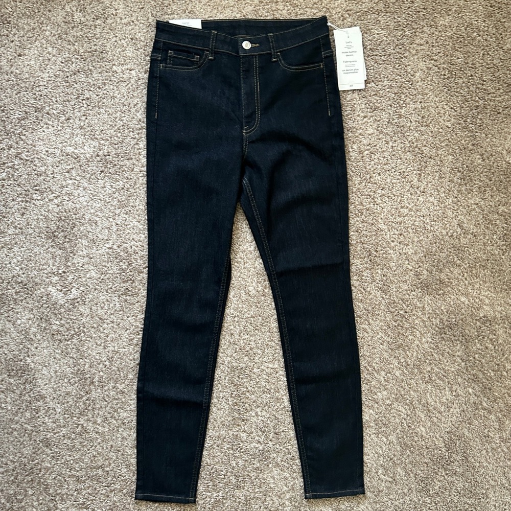 H&M I Women Dark Wash High Waist Skinny Jeans I‎ Size Small
